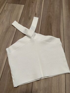 Quince Cropped Halter Sweater Knit Tank